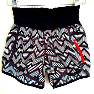 Lululemon Athletica Wide High Waist Hotty Running Shorts Sz 4 Ins 4” Activewear